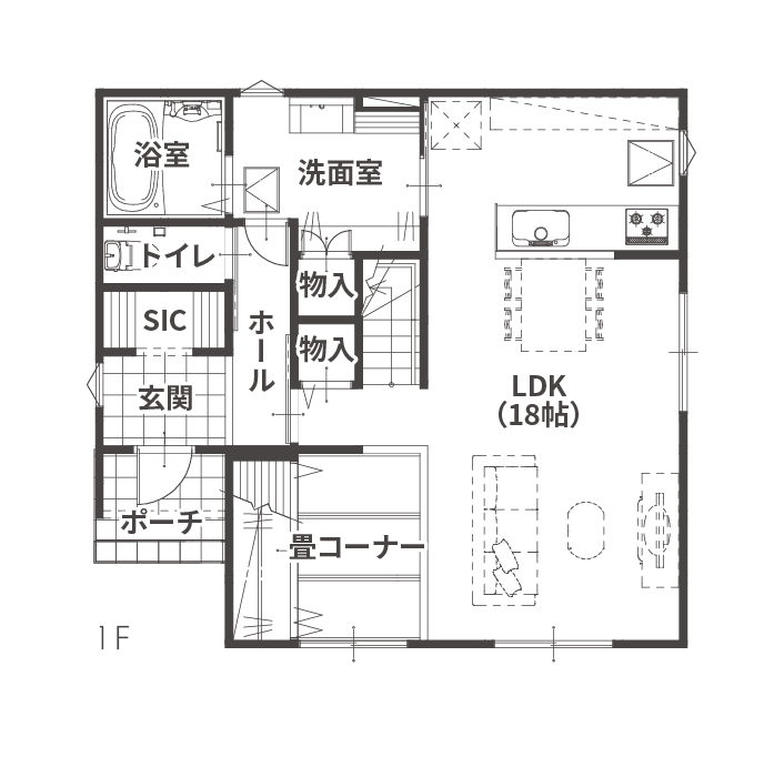 1F 間取り写真