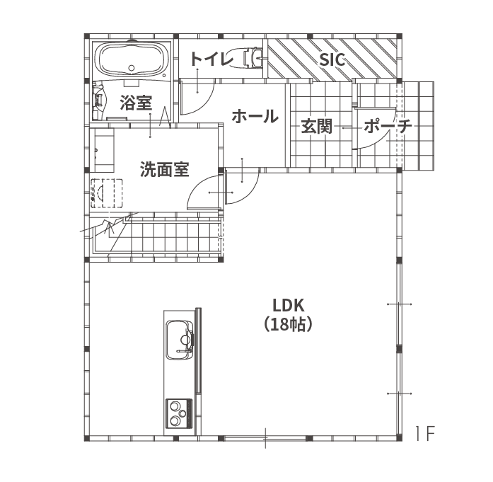 1F 間取り写真